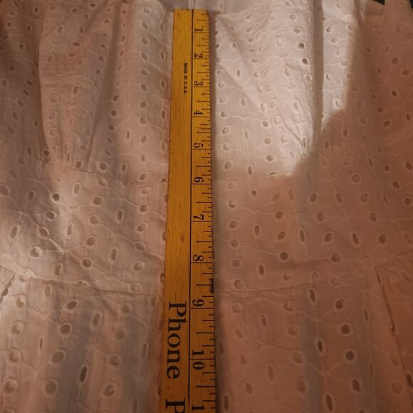 G1 So pretty Calvin Klein cotton eyelet dress, lined, back zip lovely 4 summer - Picture 6 of 11